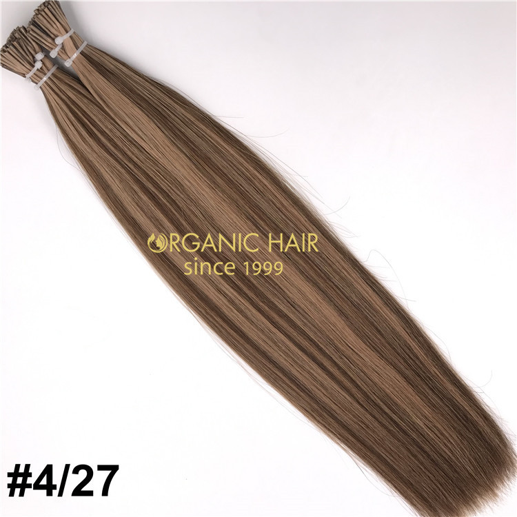 Piano color #4/27 keratin itip hair extensions X240